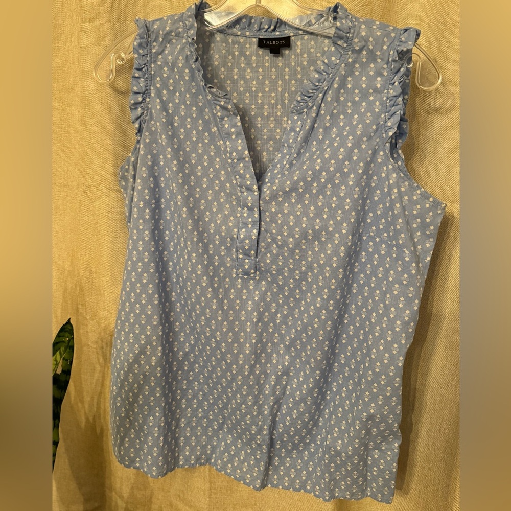 Talbots sleeveless popover tunic top